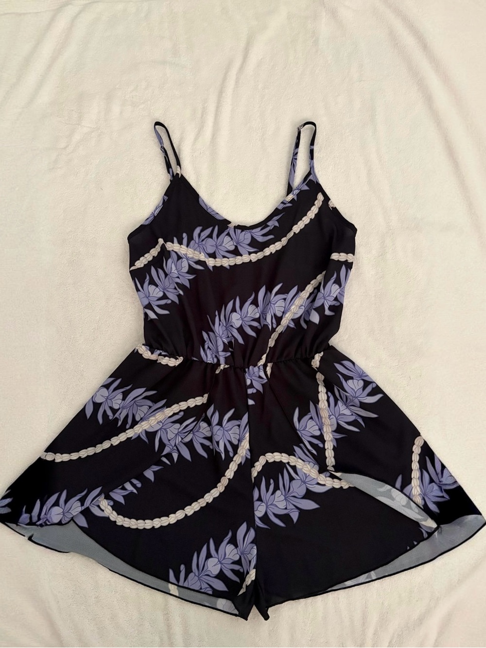 Women’s Black Floral Print Romper - Luz